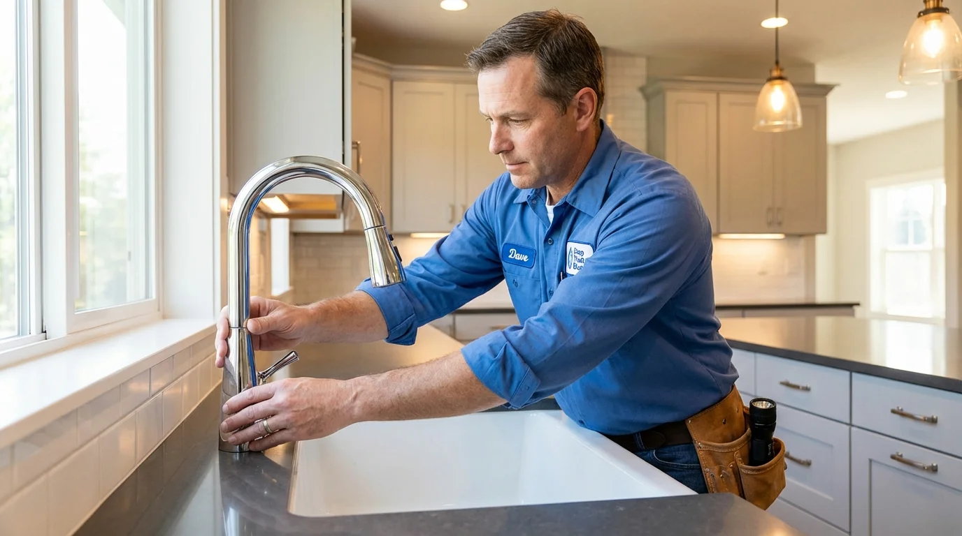 Kitchen faucet installation by Johns Plumbing LLC in Wister